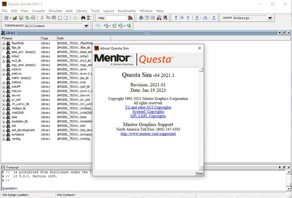 Mentor Graphics QuestaSim 2021.1破解版