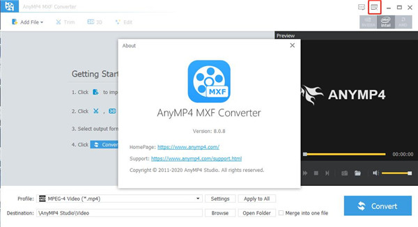 AnyMP4 MXF Converter破解版