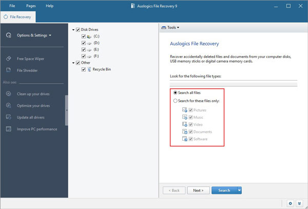 Auslogics File Recovery绿色便携版