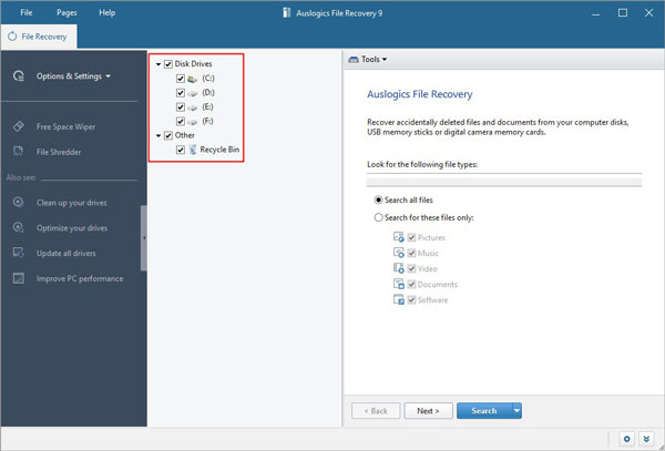 Auslogics File Recovery绿色便携版