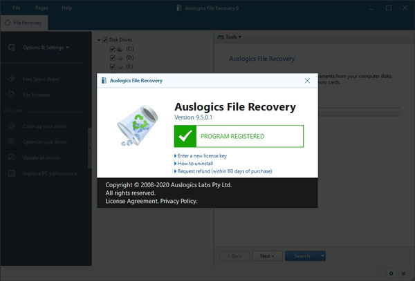 Auslogics File Recovery绿色便携版