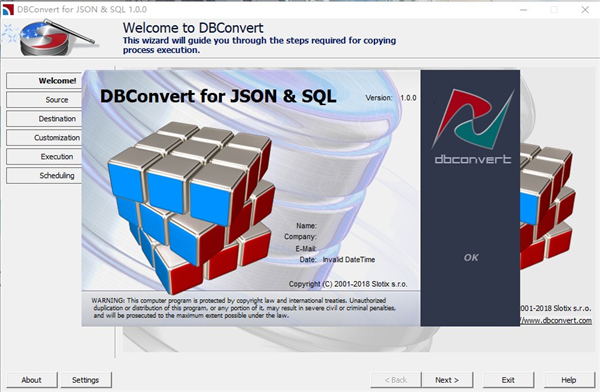 DBConvert JSON to SQL破解版