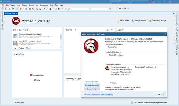 Embarcadero RAD Studio 11破解补丁