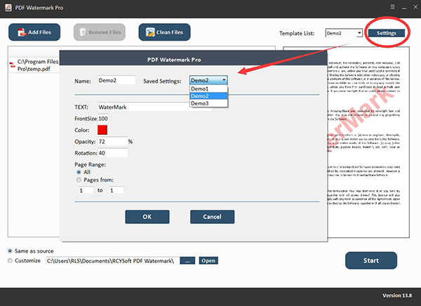 PDF Watermark Pro破解版