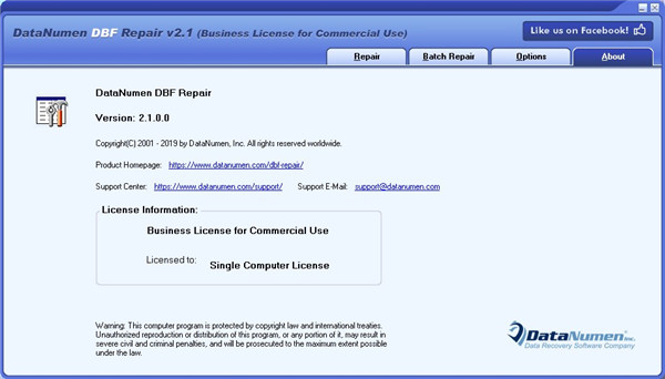DataNumen DBF Repair破解版