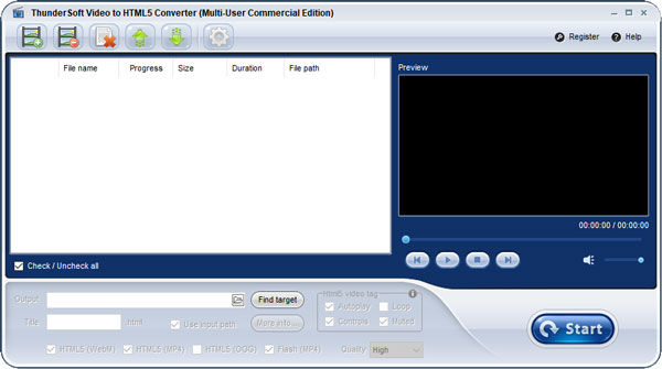 ThunderSoft Video to HTML5 Converter破解版