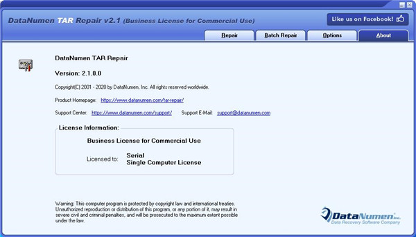DataNumen TAR Repair破解版