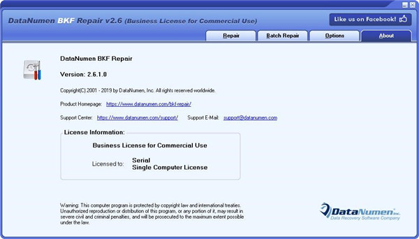 DataNumen BKF Repair破解版