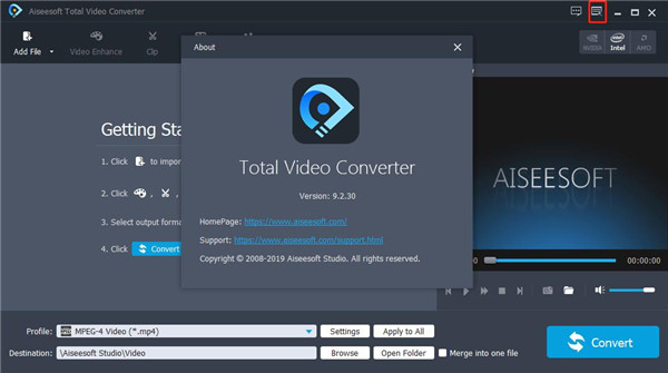 Aiseesoft Total Video Converter破解版