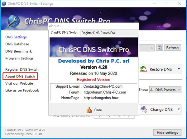 ChrisPC DNS Switch pro破解版