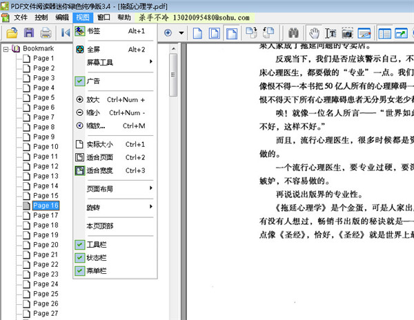 PDF文件阅读器迷你绿色纯净版