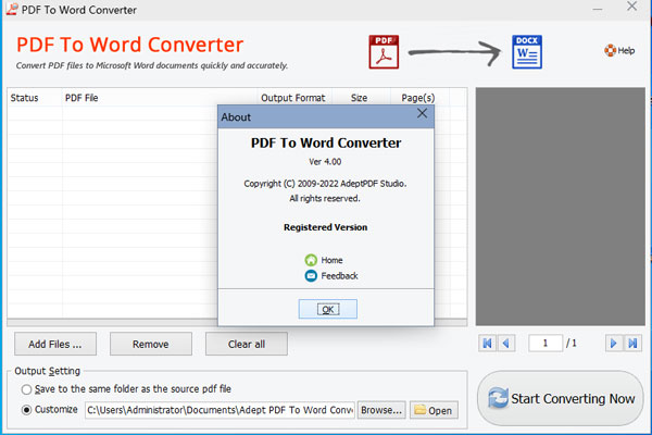 Adept PDF to Word Converter破解版