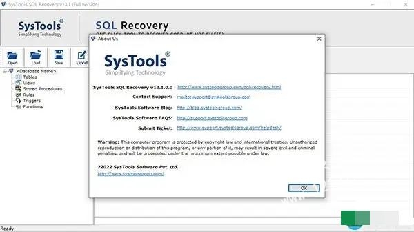 SysTools SQL Recovery 13破解版