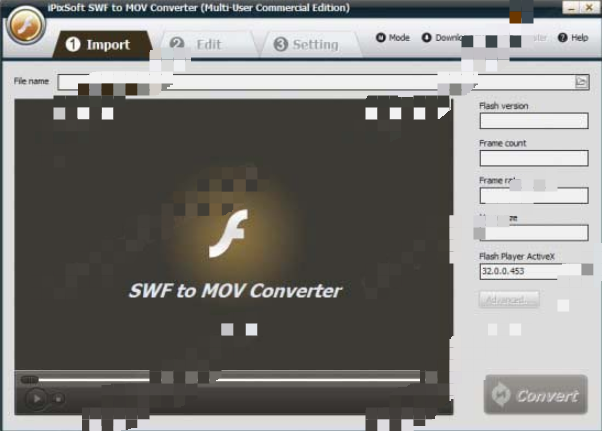 iPixSoft SWF to MOV Converter破解版